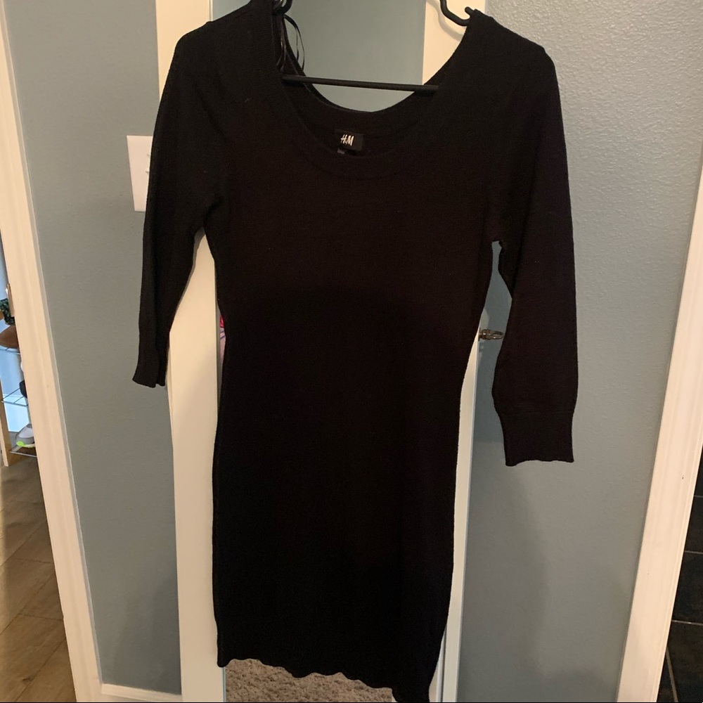 Black sweater dress